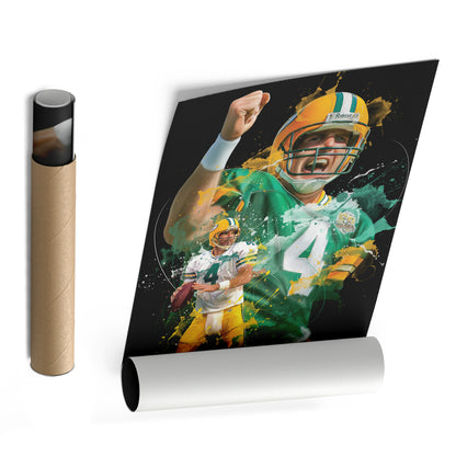Brett Favre Packers Canvas Print | Green Bay Football Wall Art