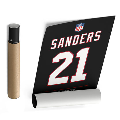 Deion Sanders Falcons Jersey Canvas Print | Wall Art Decor