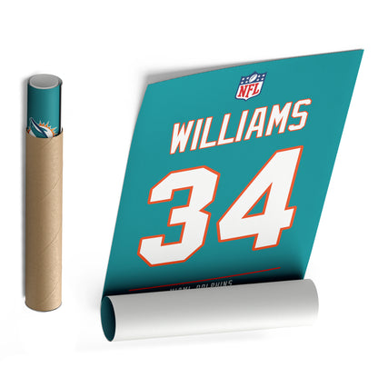 Ricky Williams Dolphins Jersey Canvas Print | Wall Art Decor
