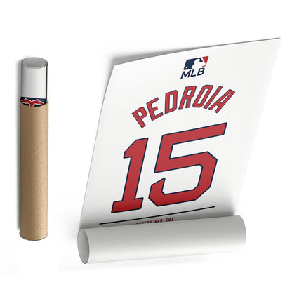 Dustin Pedroia Boston Red Sox Jersey Canvas Wall Art