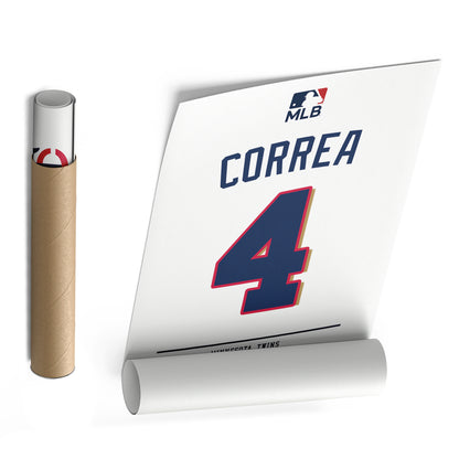 Carlos Correa Twins Jersey Canvas Print | Wall Art Decor