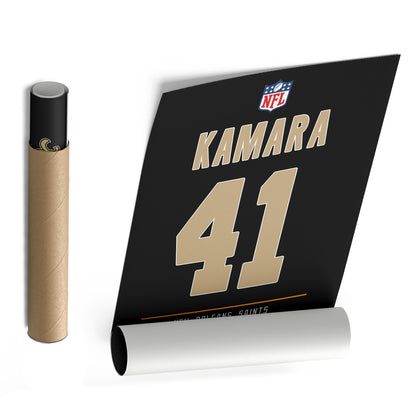Alvin Kamara Saints Jersey Canvas Print | Wall Art Decor