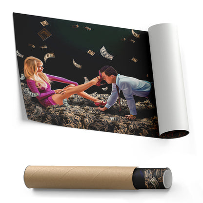 The Wolf of Wall Street Iconic Scene Canvas Print | Movie-Inspired Wall Art