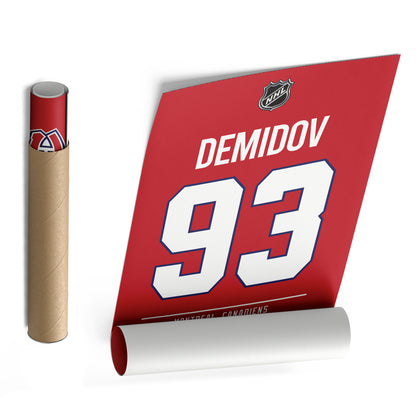 Ivan Demidov Montreal Canadiens Jersey Canvas Wall Art