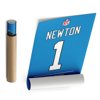 Cam Newton Carolina Panthers Jersey Canvas Wall Art
