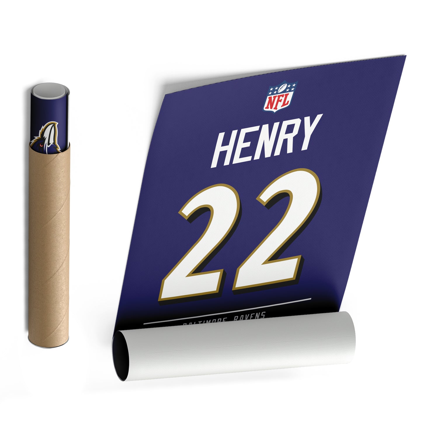 Derrick Henry Baltimore Ravens Jersey Canvas Wall Art
