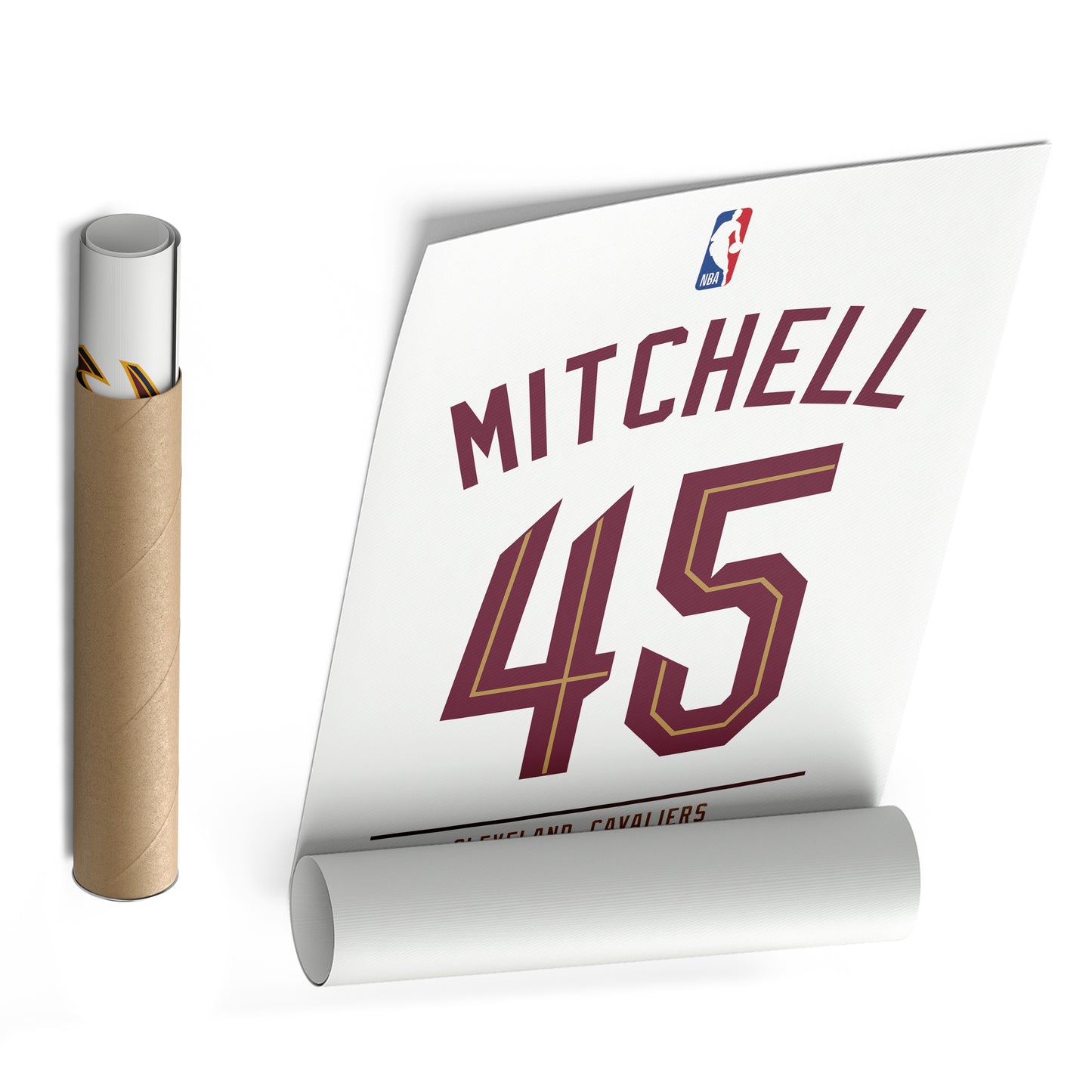 Donovan Mitchell Cavaliers Jersey Canvas Print | Wall Art Decor