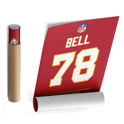 Bobby Bell Kansas City Chiefs Jersey Canvas Wall Art