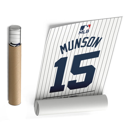 Thurman Munson New York Yankees Jersey Canvas Wall Art