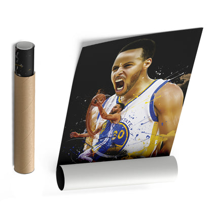 Stephen Curry Warriors Canvas Print | Golden State Basketball Wall Art