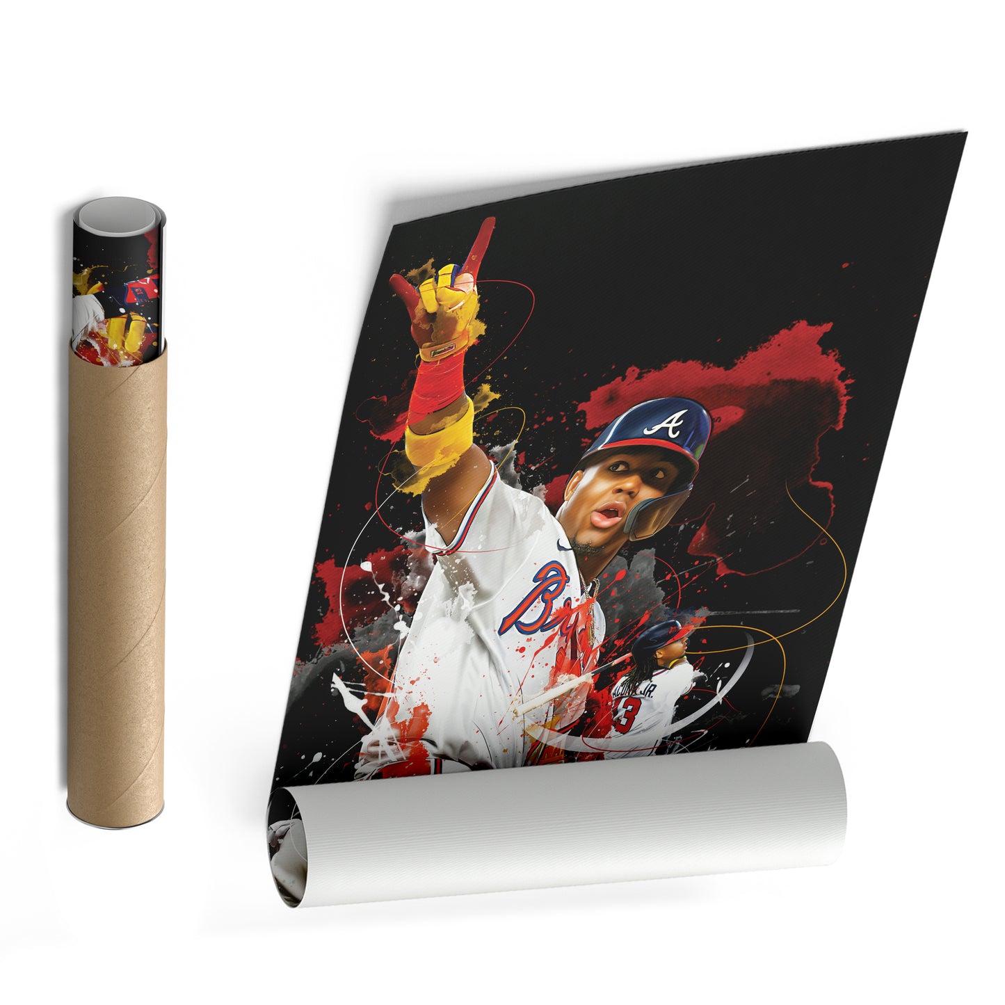 Ronald Acuña Jr. Braves Canvas Print | Atlanta Baseball Wall Art