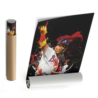 Ronald Acuña Jr. Braves Canvas Print | Atlanta Baseball Wall Art