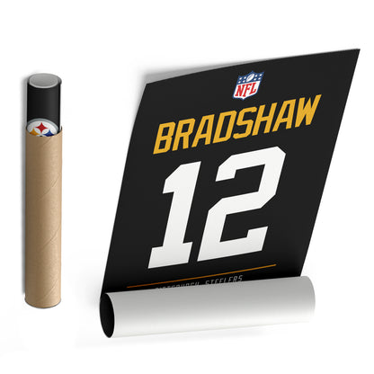 Terry Bradshaw Pittsburgh Steelers Jersey Canvas Wall Art