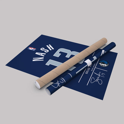 Steve Nash Mavericks Jersey Canvas Print | Wall Art Decor