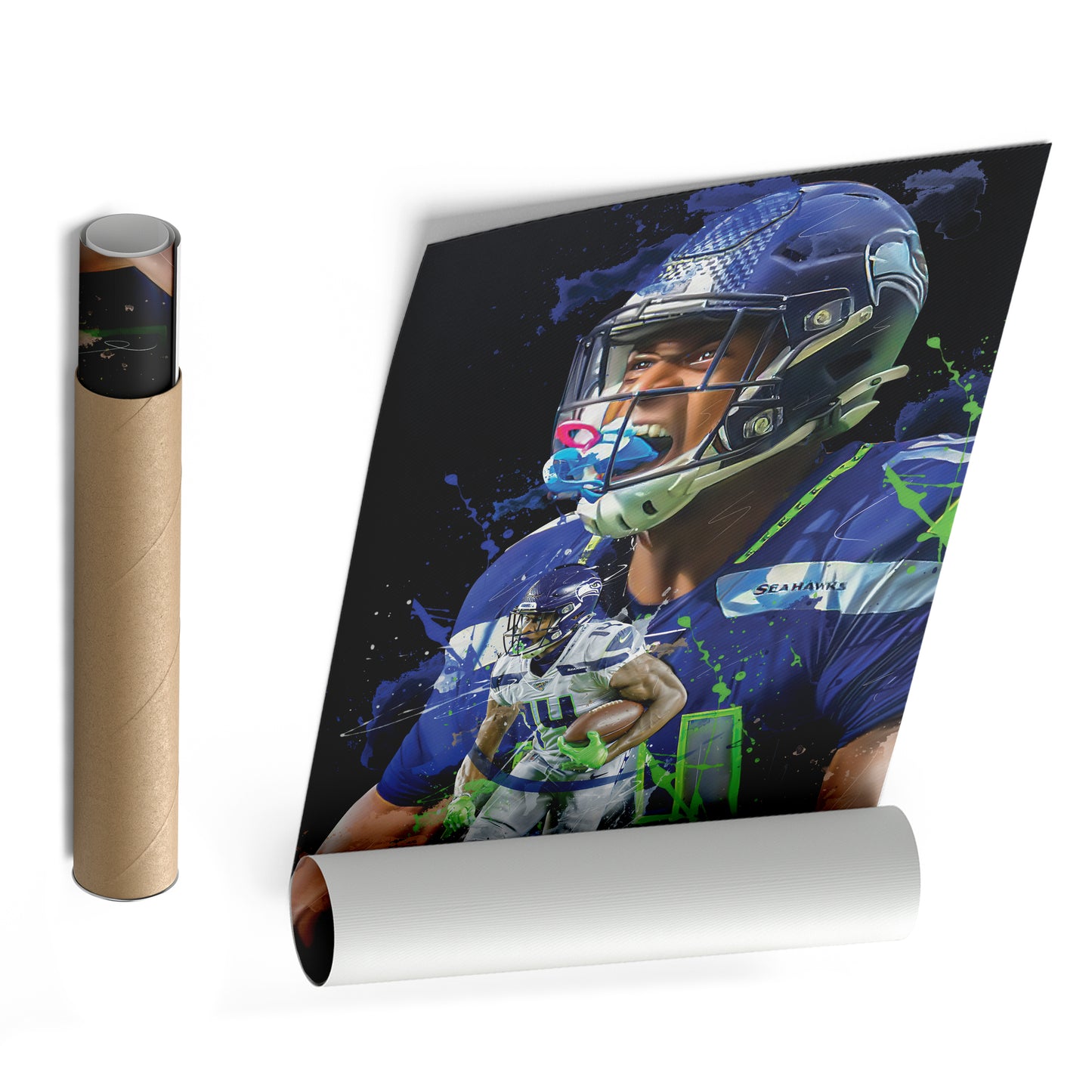 DK Metcalf Seahawks Canvas Print | Seattle Football Wall Art