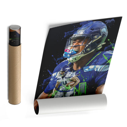 DK Metcalf Seahawks Canvas Print | Seattle Football Wall Art