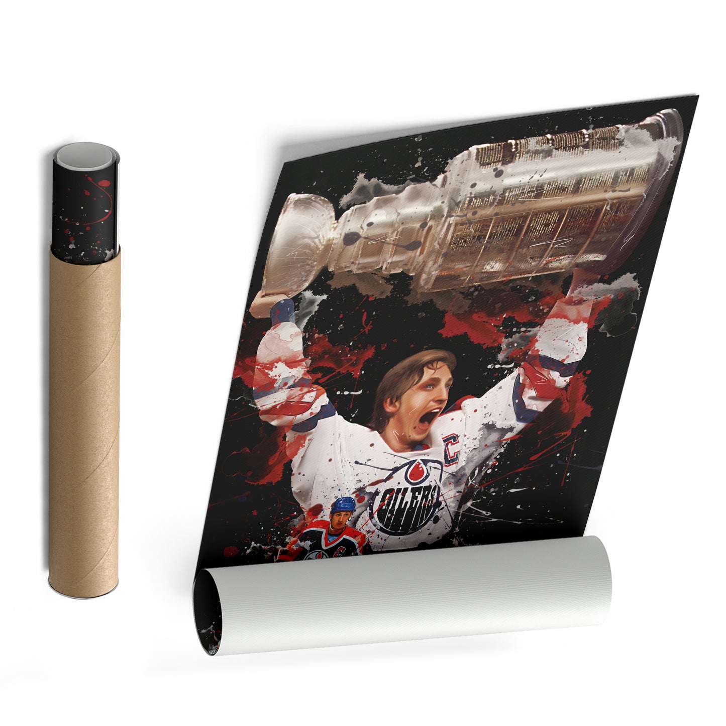 Wayne Gretzky Edmonton Oilers Canvas Print | NHL Hockey Wall Art