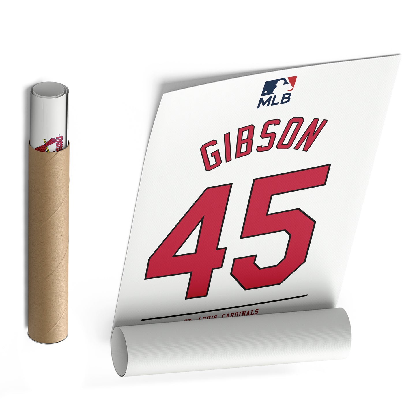 Bob Gibson St. Louis Cardinals Jersey Canvas Wall Art