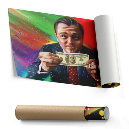 The Wolf of Wall Street 100 Dollar Bill Canvas Print | Money & Hustle Wall Art