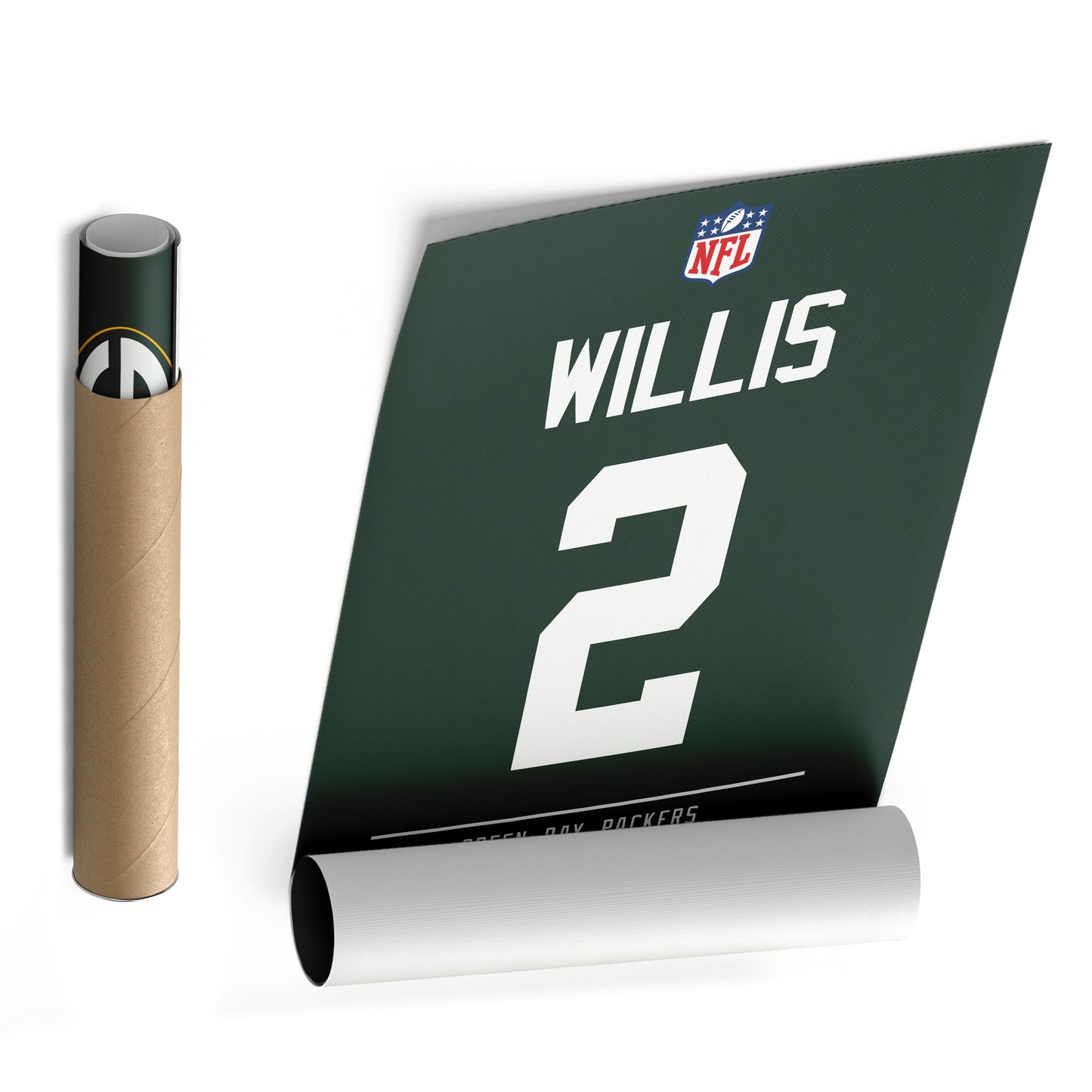 Malik Willis Green Bay Packers Jersey Canvas Wall Art