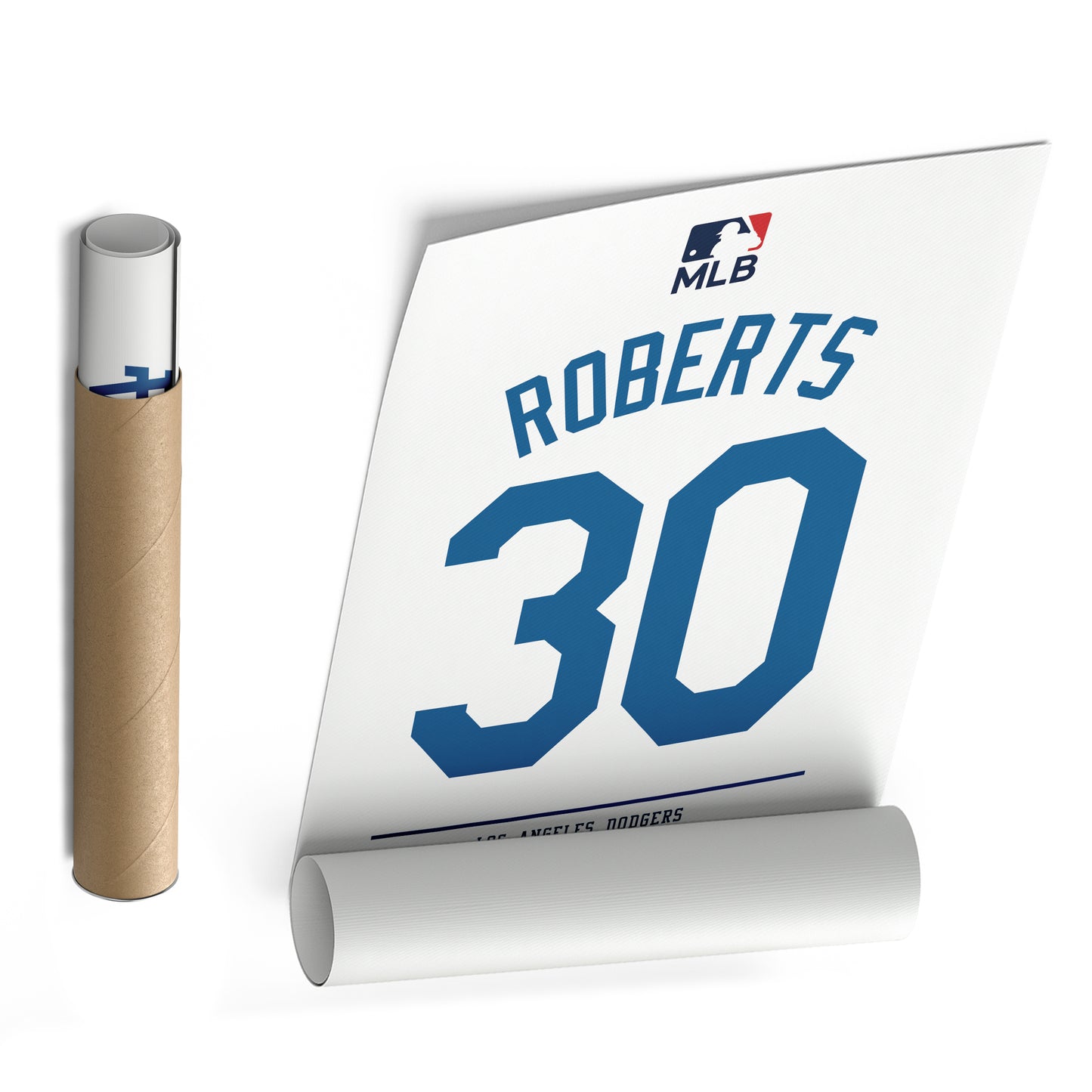 Dave Roberts Los Angeles Dodgers Jersey Canvas Wall Art