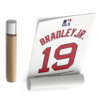 Jackie Bradley Jr. Red Sox Jersey Canvas Print | Wall Art Decor
