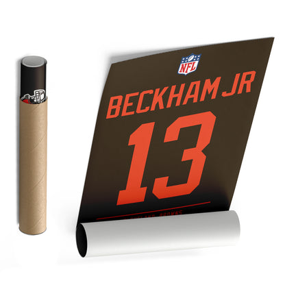 Odell Beckham Jr. Browns Jersey Canvas Print | Wall Art Decor