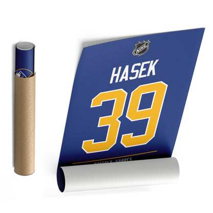 Dominik Hasek Buffalo Sabres Jersey Canvas Wall Art