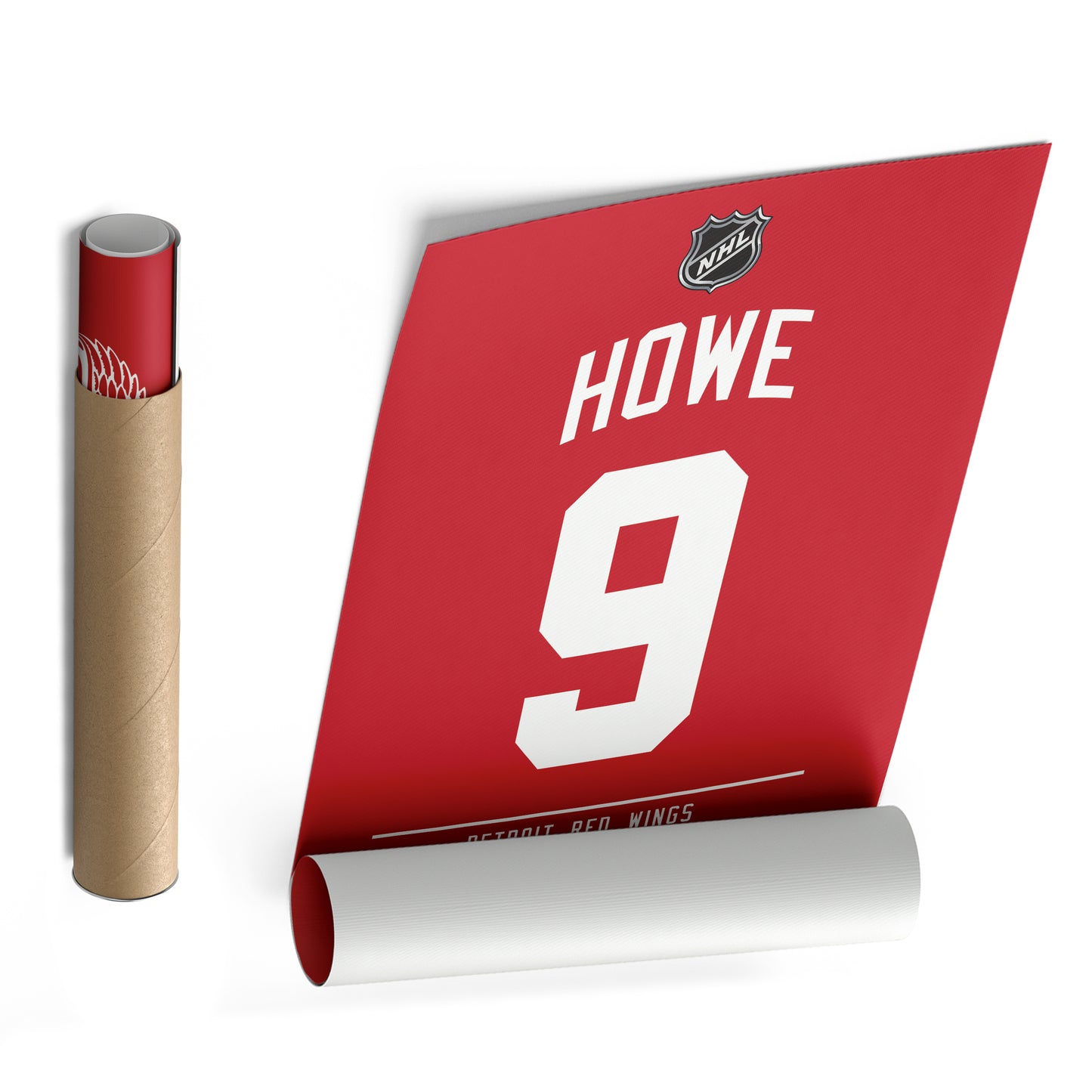 Gordie Howe Red Wings Jersey Canvas Print | Wall Art Decor