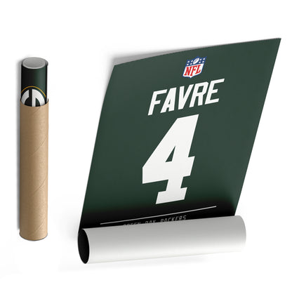 Brett Favre Packers Jersey Canvas Print | Wall Art Decor