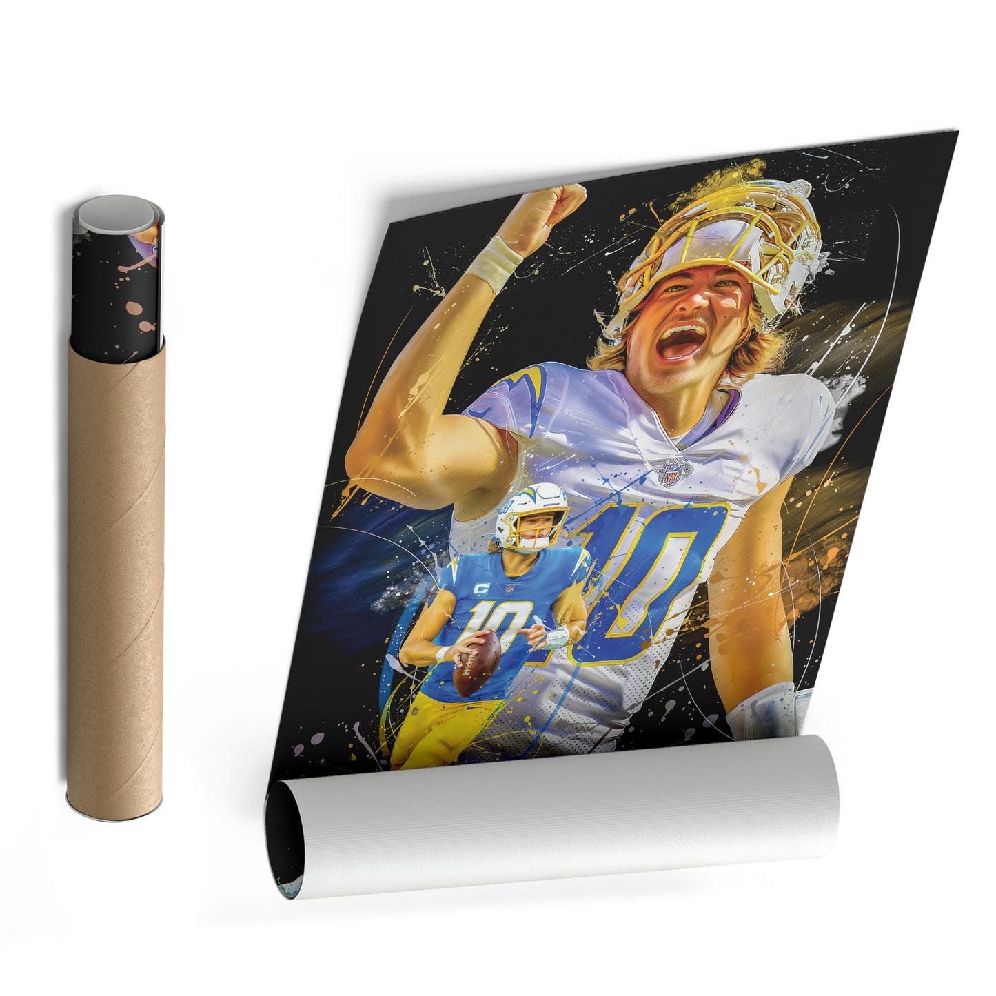Justin Herbert Chargers Canvas Print | Los Angeles Football Wall Art