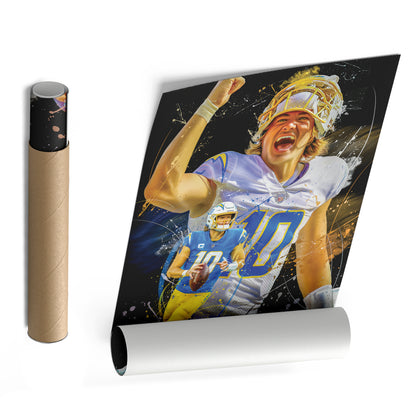 Justin Herbert Chargers Canvas Print | Los Angeles Football Wall Art
