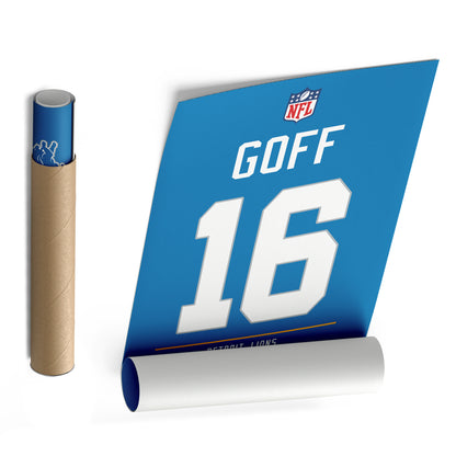Jared Goff Lions Jersey Canvas Print | Wall Art Decor