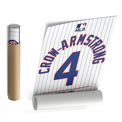 Pete Crow-Armstrong Chicago Cubs Jersey Canvas Wall Art