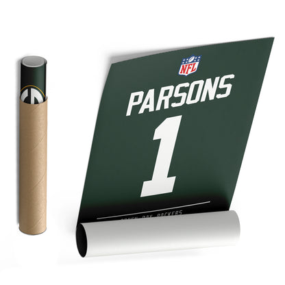 Micah Parsons Packers Jersey Canvas Print | Wall Art Decor