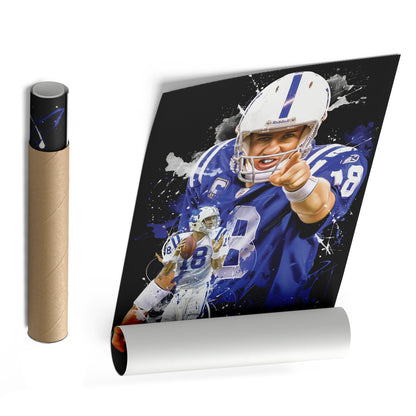 Peyton Manning Colts Canvas Print | Indianapolis Football Wall Art
