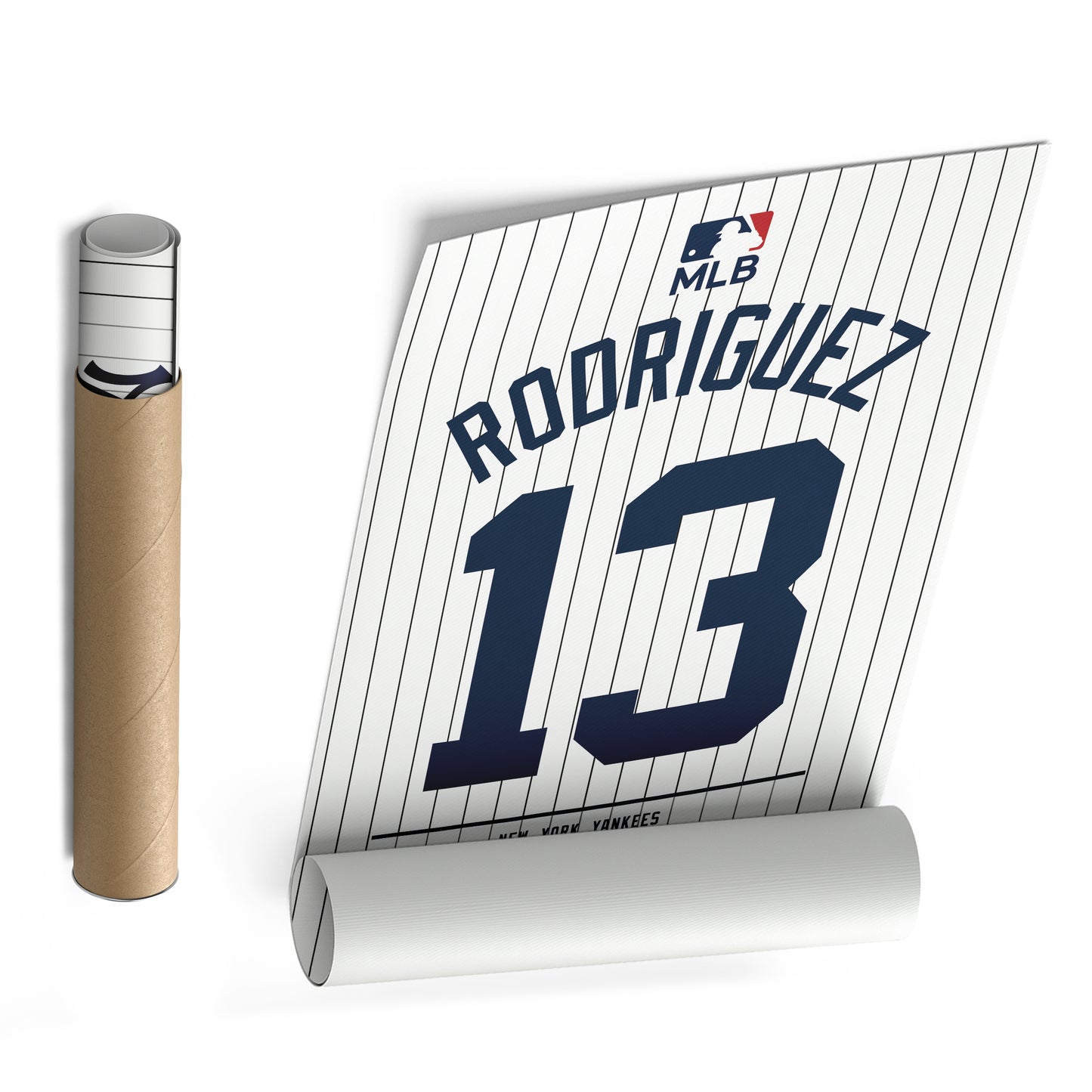 Alex Rodriguez New York Yankees Jersey Canvas Wall Art