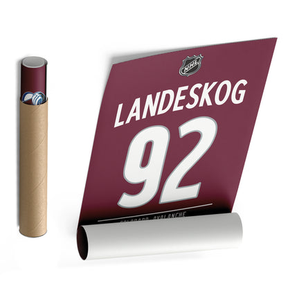 Gabriel Landeskog Colorado Avalanche Jersey Canvas Wall Art