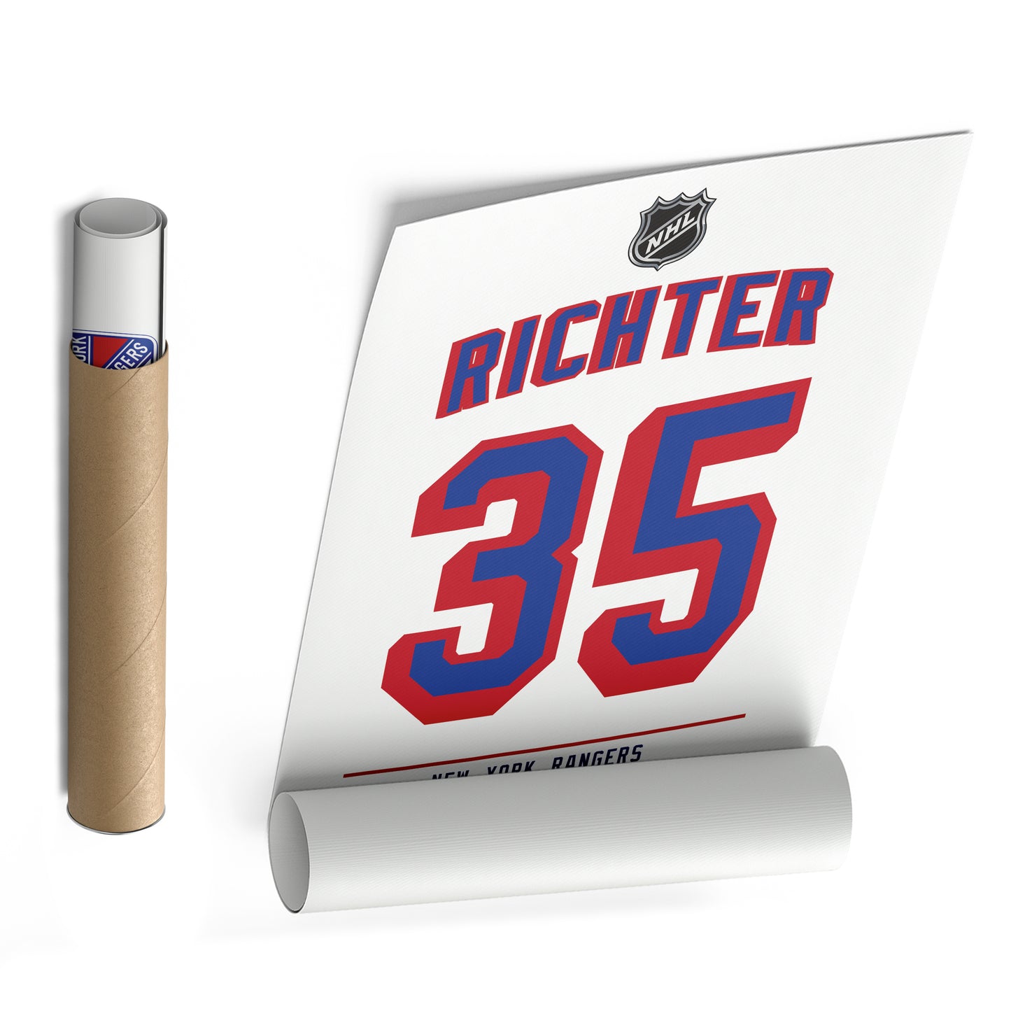 Mike Richter New York Rangers White Jersey Canvas Wall Art