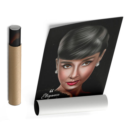 Audrey Hepburn Elegance Quote Canvas Print | Timeless Wall Art