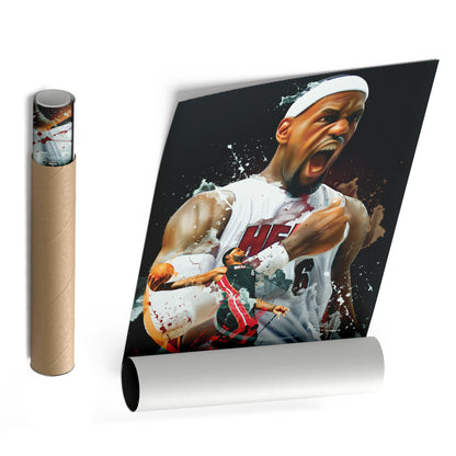 LeBron James Miami Heat Canvas Print | Basketball Wall Art