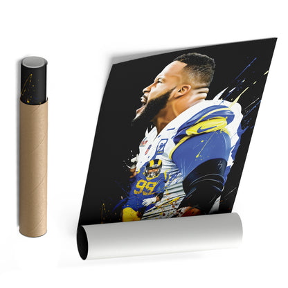 Aaron Donald Rams Canvas Print | Los Angeles Football Wall Art