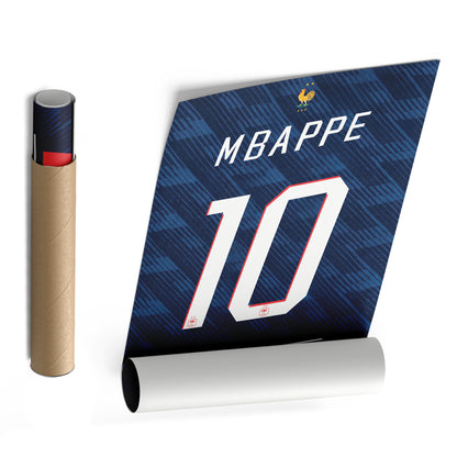 Kylian Mbappe France Jersey Canvas Wall Art