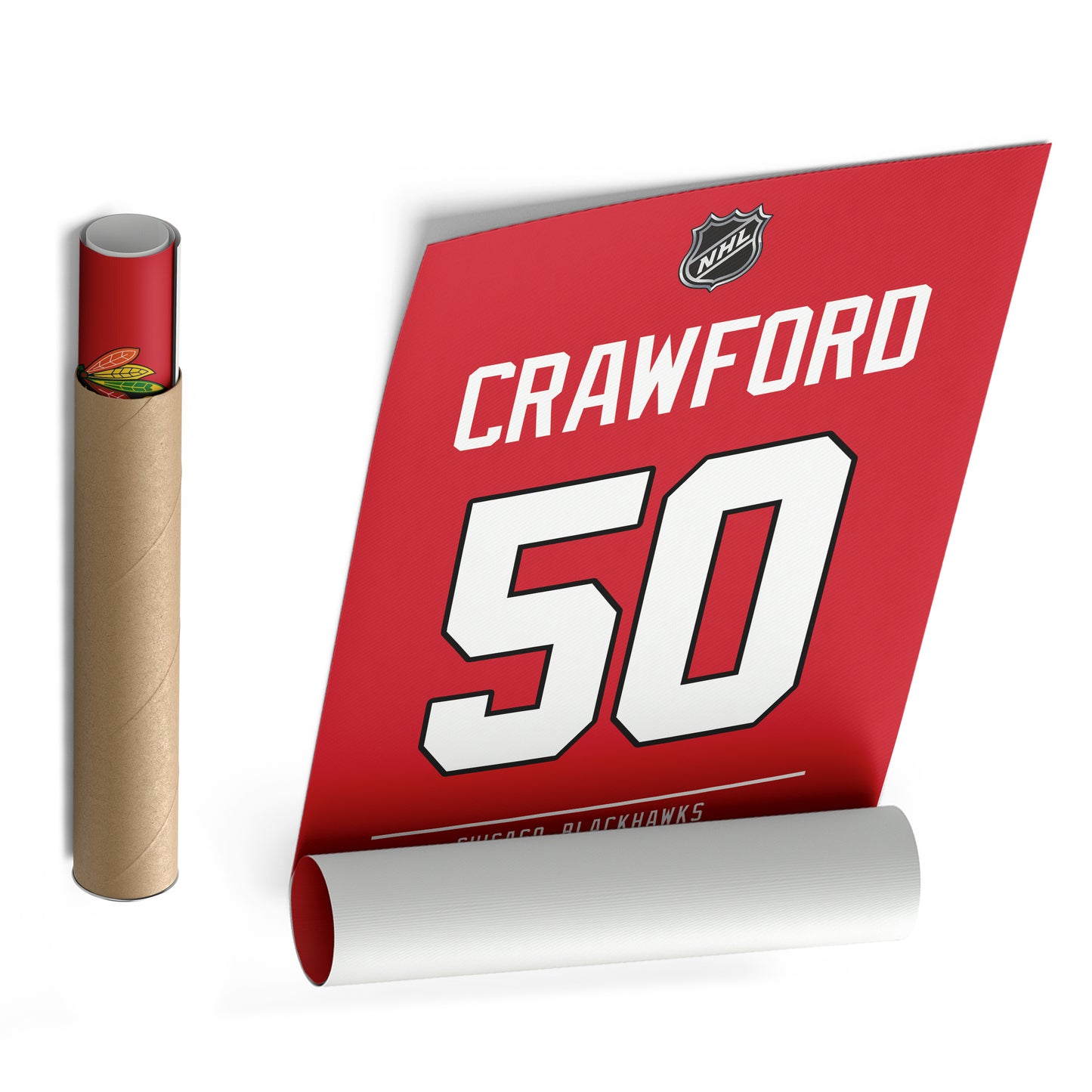 Corey Crawford Blackhawks Jersey Canvas Print | Wall Art Decor