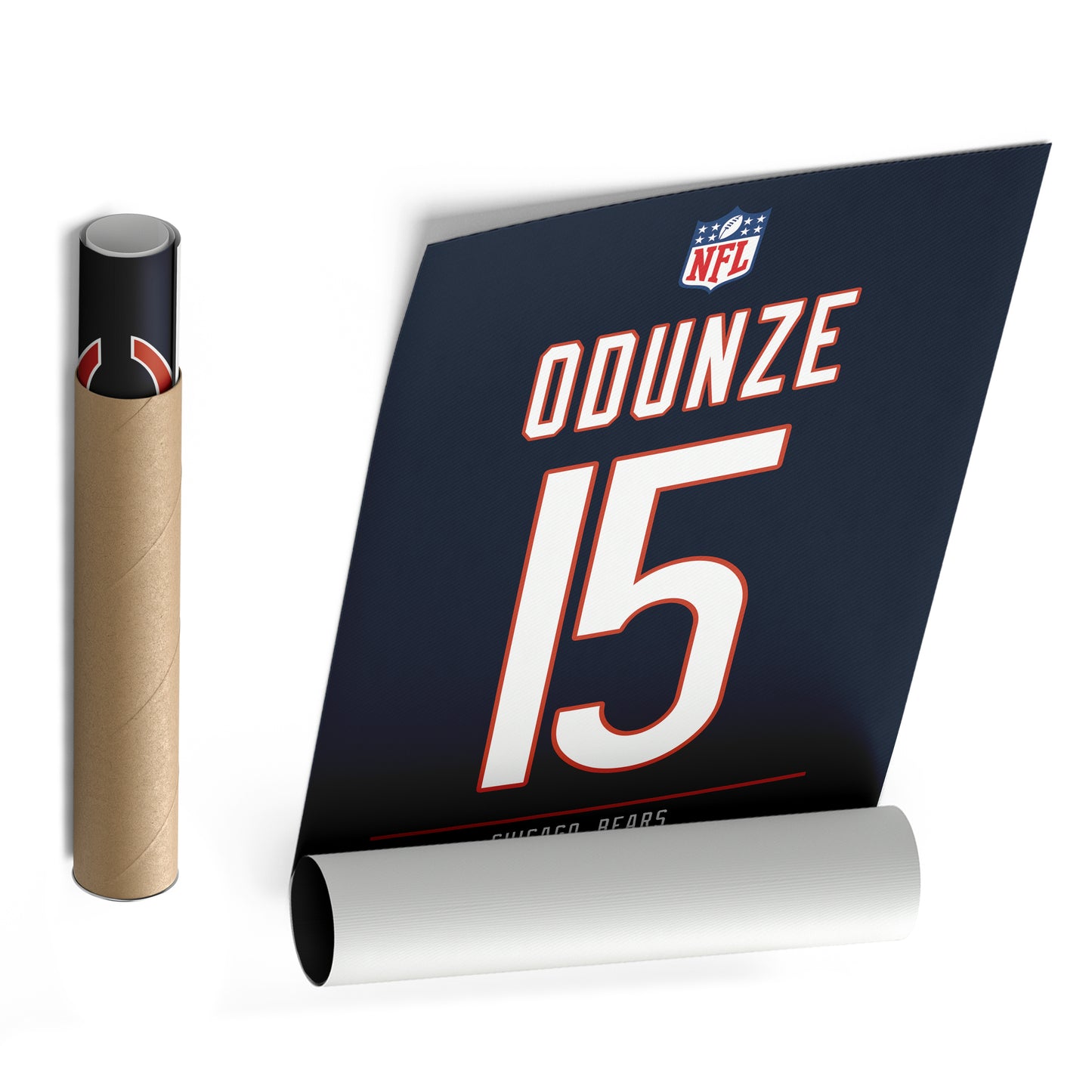 Rome Odunze Bears Jersey Canvas Print | Wall Art Decor