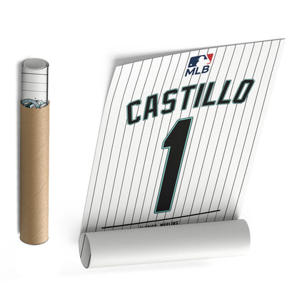 Luis Castillo Marlins Jersey Canvas Print | Wall Art Decor