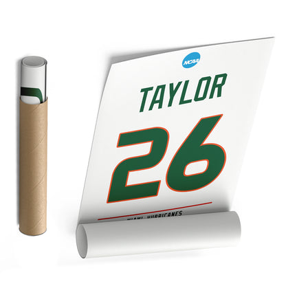 Sean Taylor Hurricanes Jersey Canvas Print | Wall Art Decor