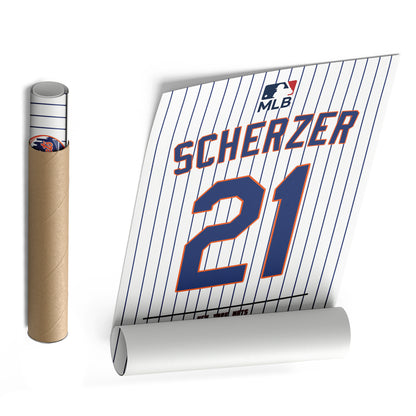 Max Scherzer Mets Jersey Canvas Print | Wall Art Decor