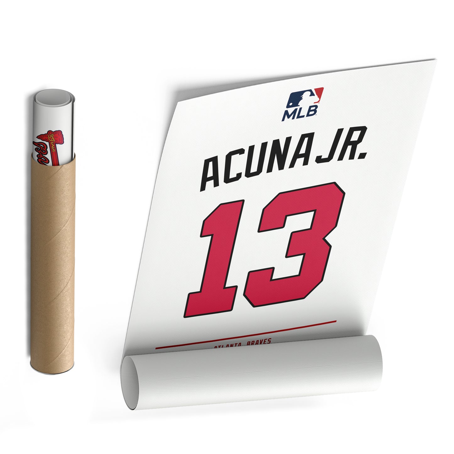 Ronald Acuña Jr. Braves Jersey Canvas Print | Wall Art Decor