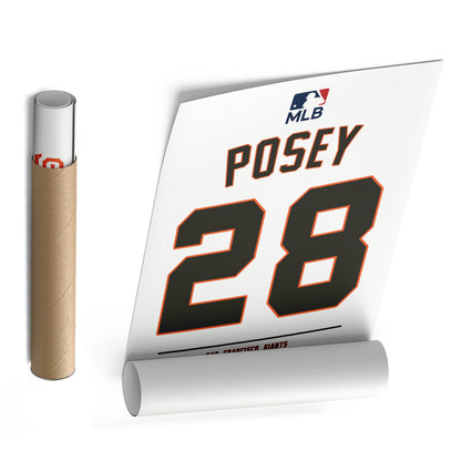 Buster Posey Giants Jersey Canvas Print | Wall Art Decor